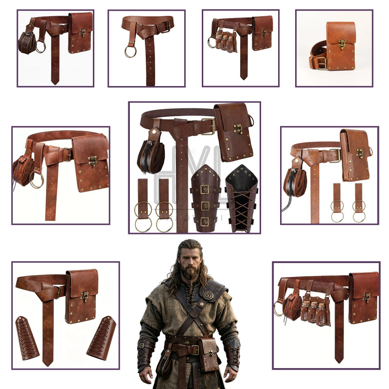 Prop For Cosplay - ชุดอุปกรณ์เสริมสไตล์ไวกิ้งยุคกลาง อุปกรณ์ประกอบชุดคอสตูมสไตล์เรโทรสตีมพังค์ สำหรับฮาโลวีน คอสเพลย์ งานปาร์ตี้ LARP