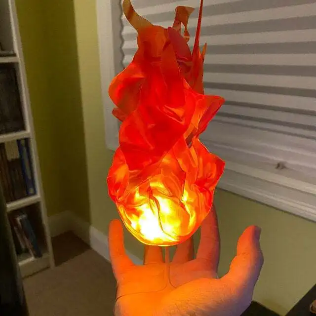 Cosplay Flame Prop - ลูกบอลเปลวไฟลอย LED ใหม่ อุปกรณ์ประกอบฉากฮาโลวีน เอฟเฟกต์ไฟเปลวไฟเรืองแสง ของตกแต่งปาร์ตี้ธีมพ่อมดมหัศจรรย์