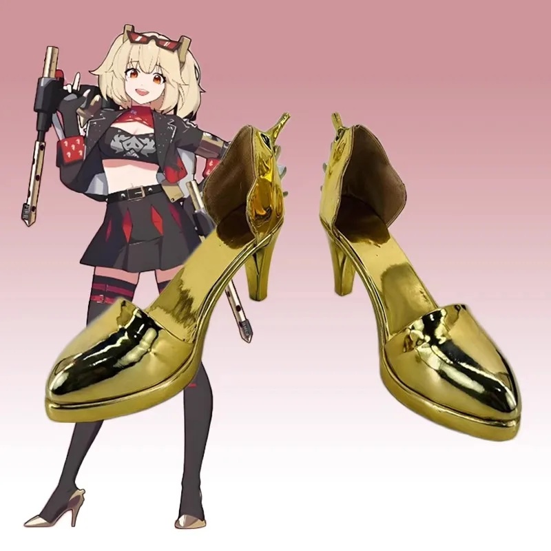 w,3;r'5.b\6/รองเท้าส้นสูงหนัง  - Burnice Cosplay Prop บทวิจารณ์และราคา