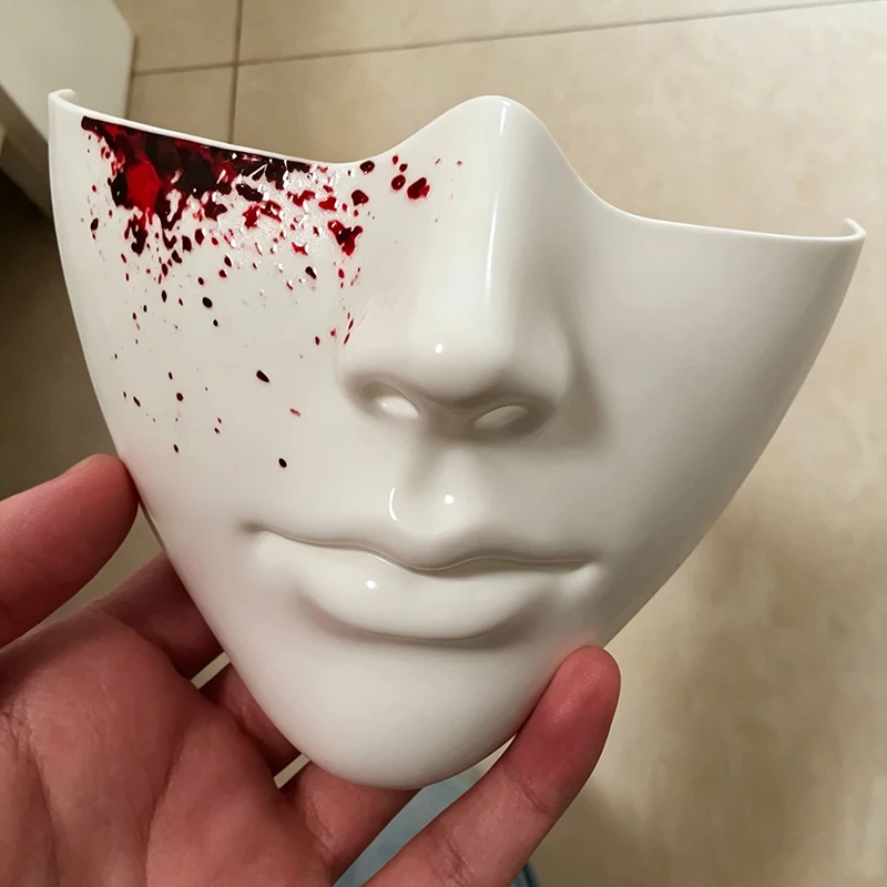 หน้ากากครึ่งหน้าพร้อมลายแผลเป็ - Cosplay Prop Painting บทวิจารณ์และราคา